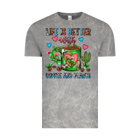 Life Is Better With Coffee And Plants Cactus Coffe Vintage Tee | Teevron