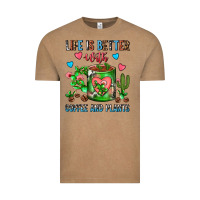 Vintage Coffee Life Is Better With Coffee And Plants Cactus Coffe Vintage Tee - FaDigitalArtStudio