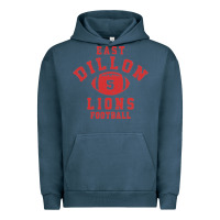 Pigment Midnight Navy Friday Night Lights East Dillon Lions Football Jersey Urban Hoodie - Craftify