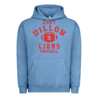 Pigment Pebble Blue Friday Night Lights East Dillon Lions Football Jersey Urban Hoodie - Craftify
