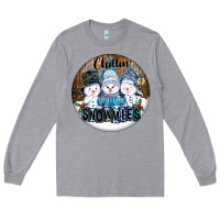 Heather Grey Chillin With My Snowmies Long Sleeve Tee - FaDigitalArtStudio