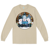Mushroom Chillin With My Snowmies Long Sleeve Tee - FaDigitalArtStudio