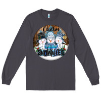 Smoke Chillin With My Snowmies Long Sleeve Tee - FaDigitalArtStudio