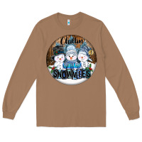 Toasted Coconut Chillin With My Snowmies Long Sleeve Tee - FaDigitalArtStudio