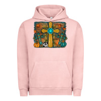 Pigment Salmon Fall Gemstone Cross Urban Hoodie - RanaPortraitStore
