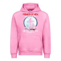 Fuchsia Pink fisher of men we catch  em he cleans  em matthew 4 19 Urban Hoodie - Craftify