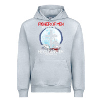 Heather Grey fisher of men we catch  em he cleans  em matthew 4 19 Urban Hoodie - Craftify