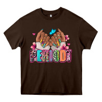 Chocolate Brown Periodt afro woman nail art Heavy Core Tee - RanaPortraitStore