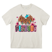 Cream Periodt afro woman nail art Heavy Core Tee - RanaPortraitStore