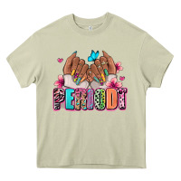 Mossy Periodt afro woman nail art Heavy Core Tee - RanaPortraitStore