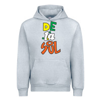 Heather Grey De La Soul Print Urban Hoodie - Craftify
