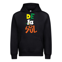 Black De La Soul Print Urban Hoodie - Craftify