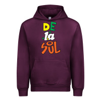 Mauve Wine De La Soul Print Urban Hoodie - Craftify
