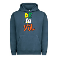 Pigment Midnight Navy De La Soul Print Urban Hoodie - Craftify