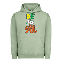 Pigment Oil Green De La Soul Print Urban Hoodie - Craftify