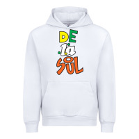White De La Soul Print Urban Hoodie - Craftify