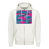 Oatmeal Heather usa flag Zipper Hoodie - AdoDesignShop