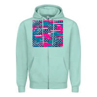 Seafoam usa flag Zipper Hoodie - AdoDesignShop