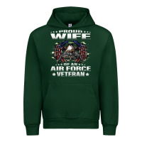 Forest Green proud wife of an air force veteran military vet spouse gifts premium m Urban Hoodie - Craftify