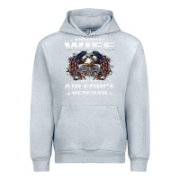 Heather Grey proud wife of an air force veteran military vet spouse gifts premium m Urban Hoodie - Craftify