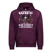Mauve Wine proud wife of an air force veteran military vet spouse gifts premium m Urban Hoodie - Craftify