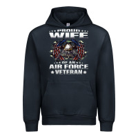 Navy proud wife of an air force veteran military vet spouse gifts premium m Urban Hoodie - Craftify