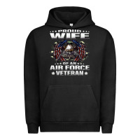 Pigment Black proud wife of an air force veteran military vet spouse gifts premium m Urban Hoodie - Craftify