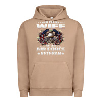 Pigment Burro proud wife of an air force veteran military vet spouse gifts premium m Urban Hoodie - Craftify
