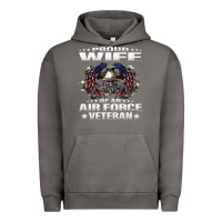 Pigment Tornado proud wife of an air force veteran military vet spouse gifts premium m Urban Hoodie - Craftify