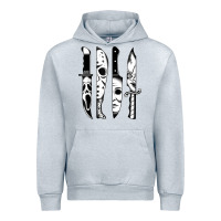 Heather Grey knives horror movie friday halloween horror goth evil t shirt Urban Hoodie - InspiraDesign