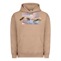 Pigment Burro creation of adam hands aesthetic t shirt Urban Hoodie - InspiraDesign