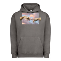 Pigment Tornado creation of adam hands aesthetic t shirt Urban Hoodie - InspiraDesign