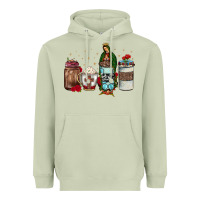 Matcha our lady of guadalupe coffee Heavyweight Hoodie - JahusDesignShop