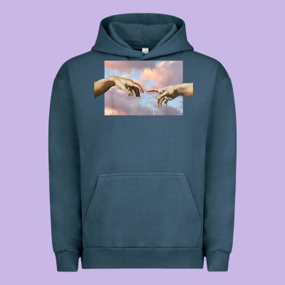Creation Of Adam Hands Aesthetic T Shirt Urban Hoodie Designed By Inspiradesign