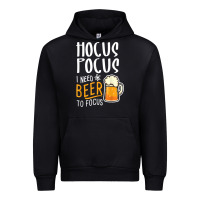 Black Hocus Pocus I Need Beer To Focus Funny Halloween Witch 1 Urban Hoodie - InspiraDesign