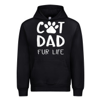 Black funny cat dad fathers day gift shirt fur life cat tee Urban Hoodie - InspiraDesign