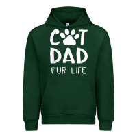 Forest Green funny cat dad fathers day gift shirt fur life cat tee Urban Hoodie - InspiraDesign