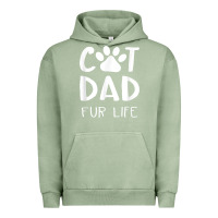 Pigment Oil Green funny cat dad fathers day gift shirt fur life cat tee Urban Hoodie - InspiraDesign