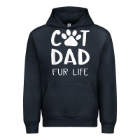 Navy funny cat dad fathers day gift shirt fur life cat tee Urban Hoodie - InspiraDesign
