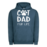 Pigment Midnight Navy funny cat dad fathers day gift shirt fur life cat tee Urban Hoodie - InspiraDesign