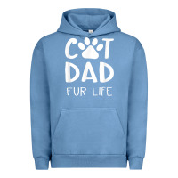 Pigment Pebble Blue funny cat dad fathers day gift shirt fur life cat tee Urban Hoodie - InspiraDesign