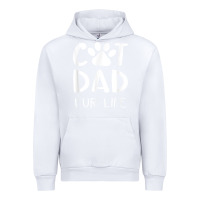 White funny cat dad fathers day gift shirt fur life cat tee Urban Hoodie - InspiraDesign