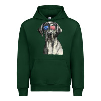 Forest Green great dane sunglasses american usa flag 4th of july fourth t shirt Urban Hoodie - InspiraDesign