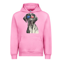 Fuchsia Pink great dane sunglasses american usa flag 4th of july fourth t shirt Urban Hoodie - InspiraDesign