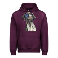 Mauve Wine great dane sunglasses american usa flag 4th of july fourth t shirt Urban Hoodie - InspiraDesign