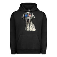 Pigment Black great dane sunglasses american usa flag 4th of july fourth t shirt Urban Hoodie - InspiraDesign