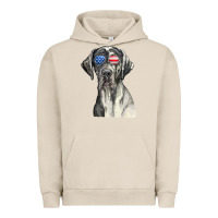 Pigment French Oak great dane sunglasses american usa flag 4th of july fourth t shirt Urban Hoodie - InspiraDesign