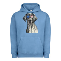 Pigment Pebble Blue great dane sunglasses american usa flag 4th of july fourth t shirt Urban Hoodie - InspiraDesign