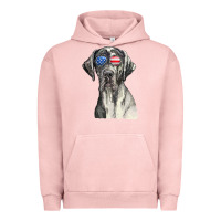 Pigment Salmon great dane sunglasses american usa flag 4th of july fourth t shirt Urban Hoodie - InspiraDesign