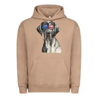 Pigment Burro great dane sunglasses american usa flag 4th of july fourth t shirt Urban Hoodie - InspiraDesign